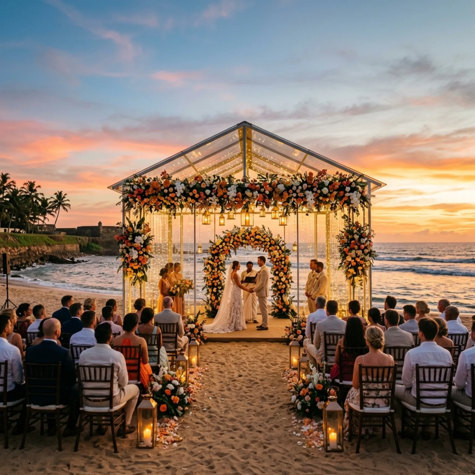 Elegant wedding ceremony setup for wedding planning in Sri Lanka